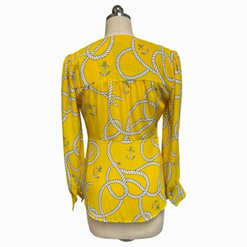 NWT - Cabi Yellow and White Nautical Blouse 🌼 - Picture 3 of 10